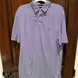 Ralph Lauren “Performance” Sport Golf Polo - Purple and White Striped